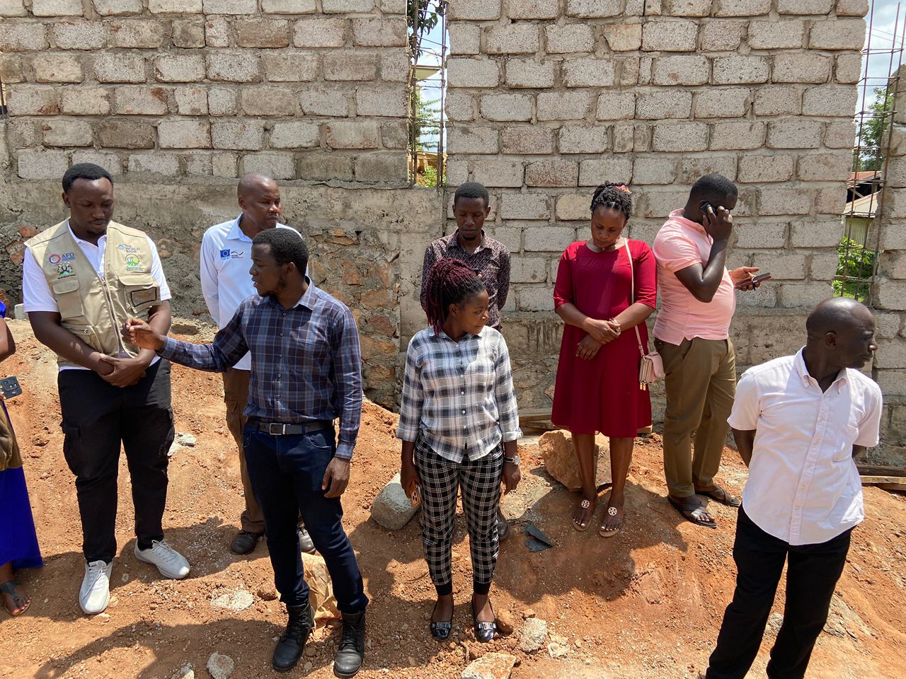 District leadership monitors progress of renovation works and construction of boundary wall at District Headquarters funded under ISG GKMA-UDP